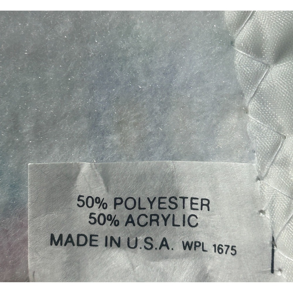 Vintage‎ 1987 Baby Blanket Rocking Horse Soft Care Large Satin Trim White Pink - Picture 9 of 9